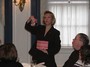 Paula Freitas admires her gift!